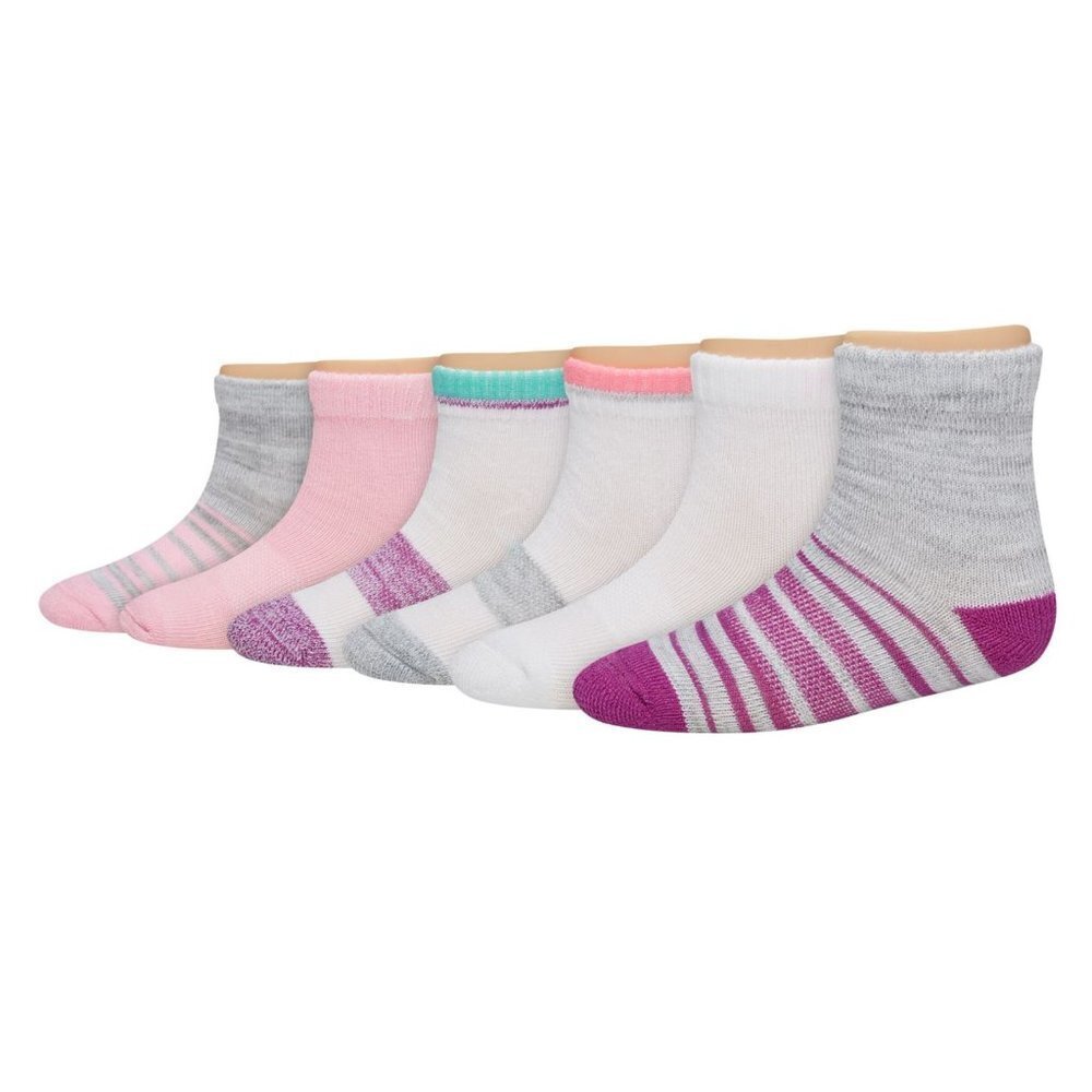 Hanes Kids girls Ankle Socks 10-pack